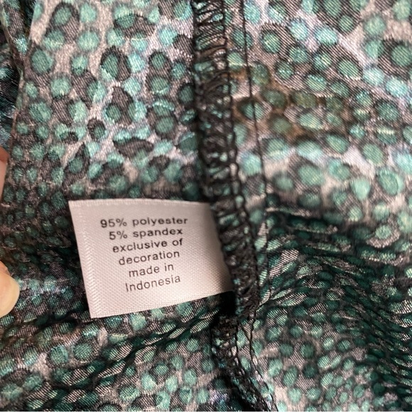 Lane Bryant Green Animal Print And Lace Women’s Camisole Size 24 - Picture 6 of 13